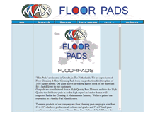 Tablet Screenshot of maxfloorpads.com